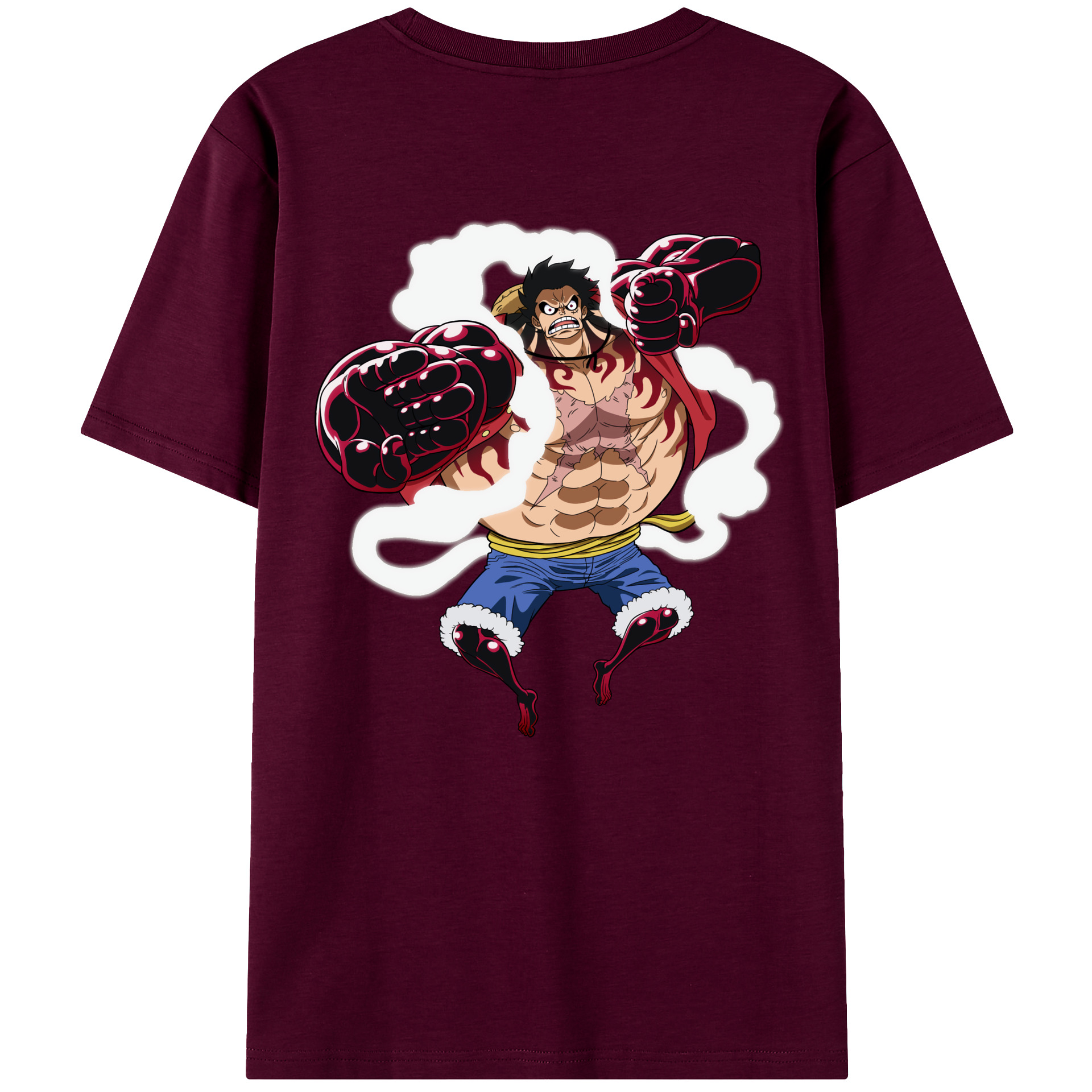 ワンピース モンキー・D・ルフィ ONE PIECE Monkey D. Luffy レディース半袖Tシャツ(バックプリント)